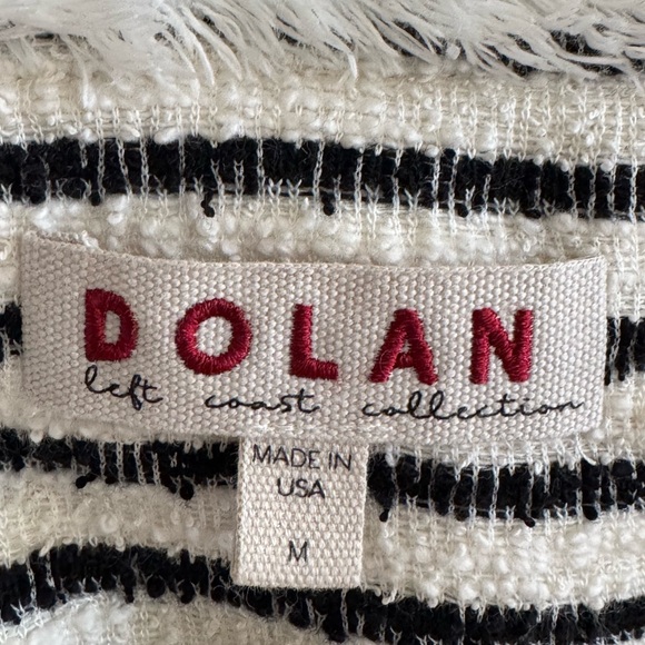 Dolan Jackets & Blazers - Dolan Striped Open Front Jacket // Black/White // Size Medium